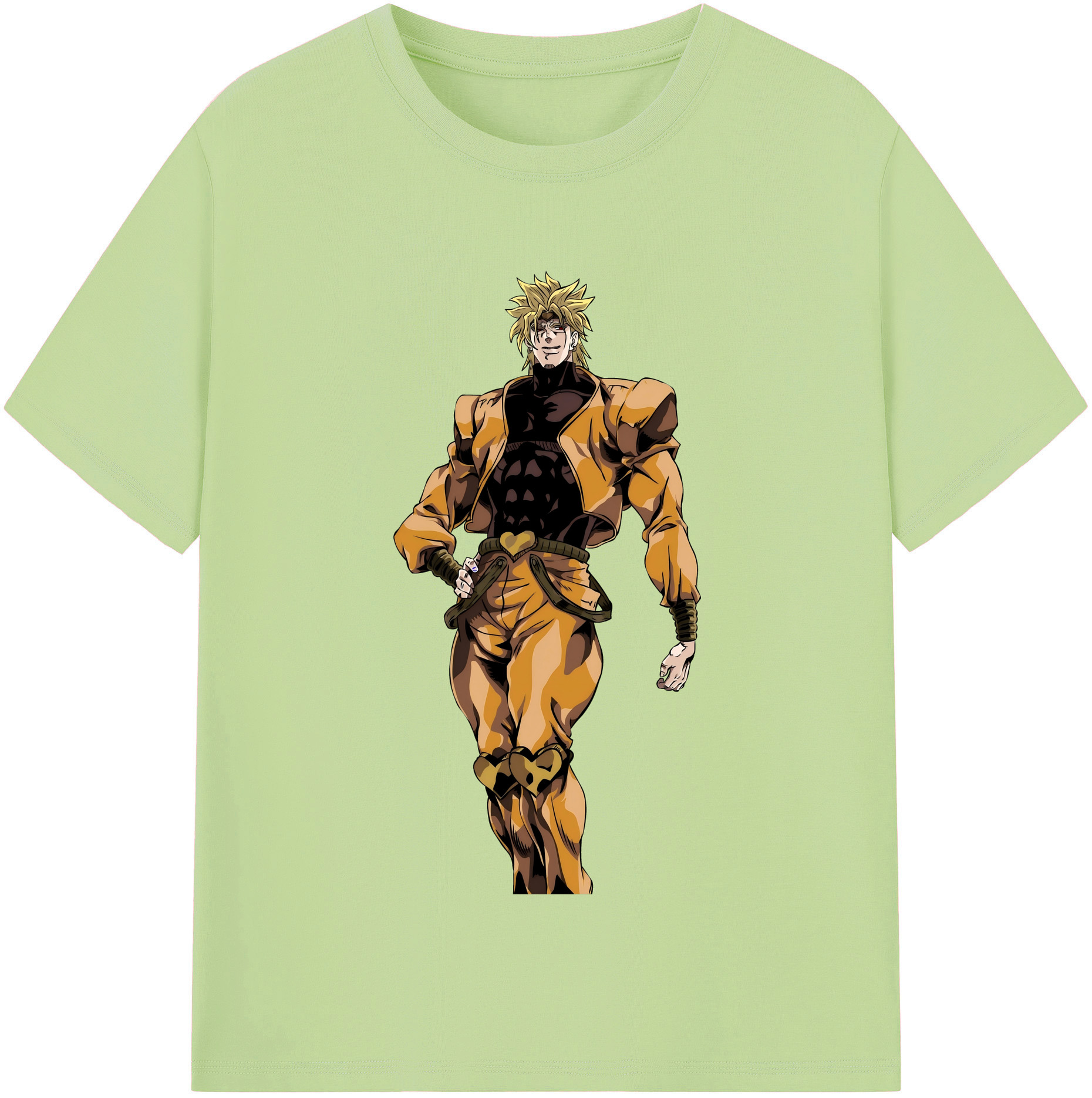 （画像用） ジョジョの奇妙な冒険 ディオ?ブランドー JoJo's Bizarre Adventure Dio Brando 綿100％半袖Tシャツ（フロントプリント）